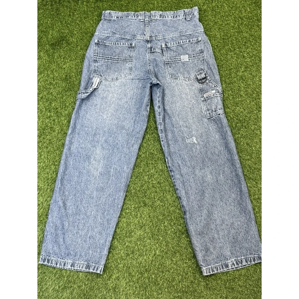 Vintage Paco Jeans Mens 34 x 33 Blue Medium Wash Carpenter Baggy Hip Hop Rap Y2K